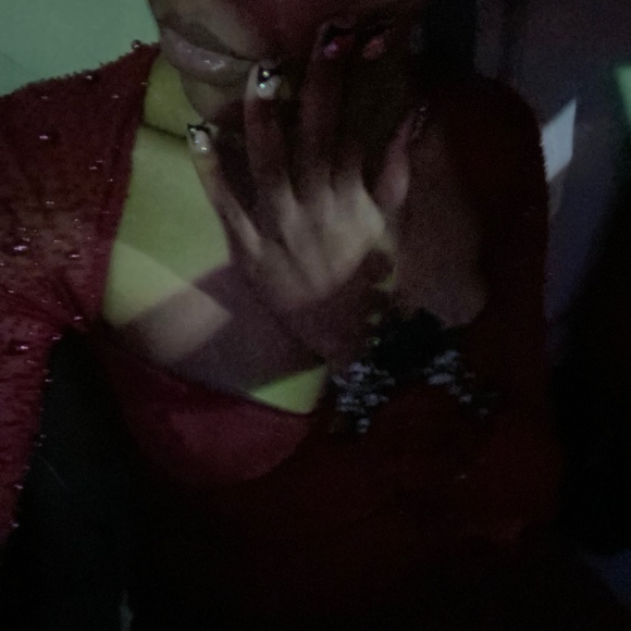 SAN MARINO Embellished Side Split Maxi Dress in Red - Picture 1 of 5